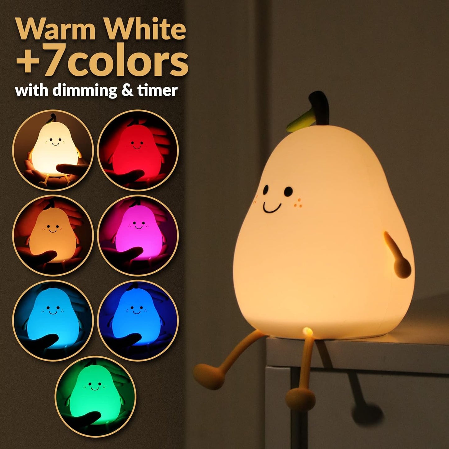 Silicone Pear Lamp