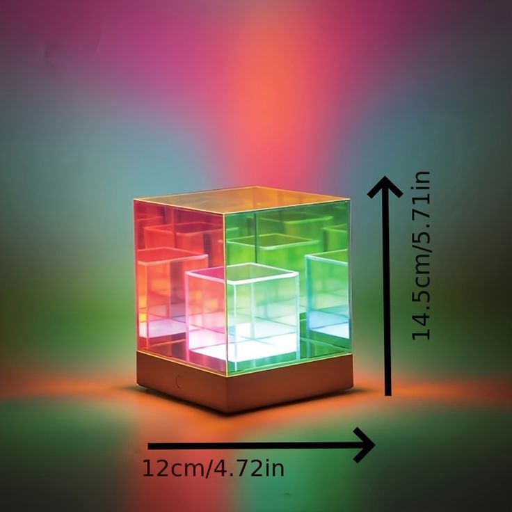 3D Crystal Magic Cube Light