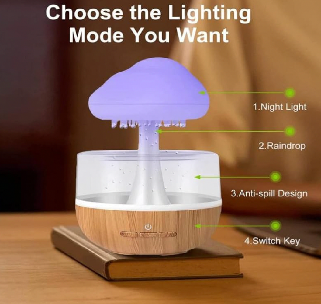 Raindrop Cloud Humidifier Lamp Diffuser