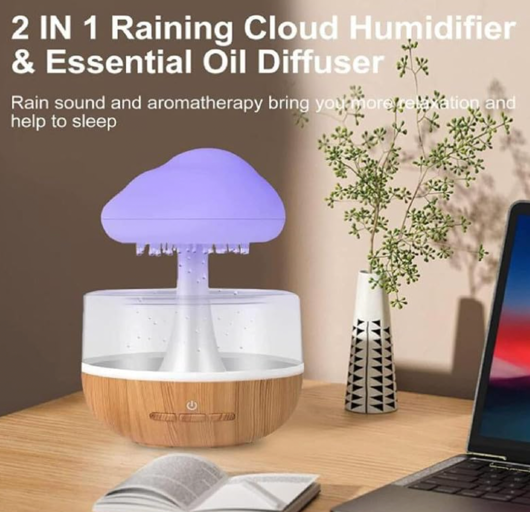 Raindrop Cloud Humidifier Lamp Diffuser